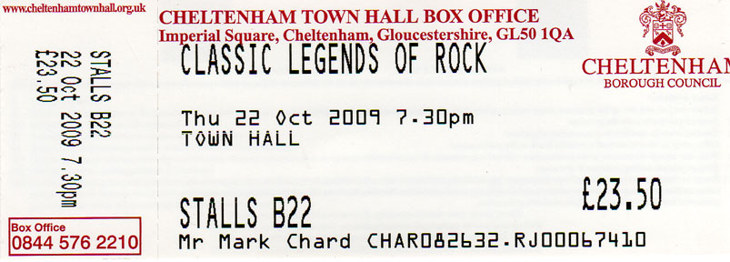 CLASSIC LEGENDS OF ROCK Ticket